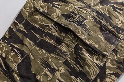 Amazon.co.jp: タイガーストライプ 迷彩 カーゴパンツ メンズ